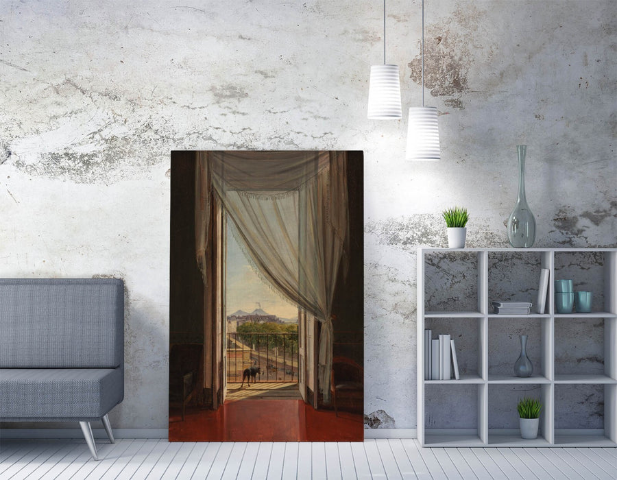 FRANZ LUDWIG CATEL, VIEW OF NAPLES -CANVAS WALL ARTWORK PICTURE PRINT