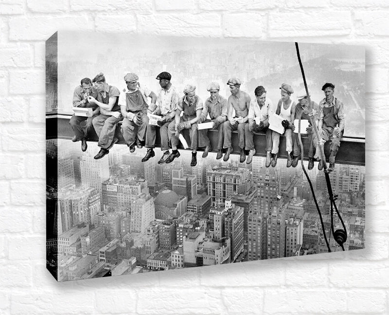Canvas Wall Art - Lunch Atop Skyscraper Handmade Premium Print | Ready To Hang