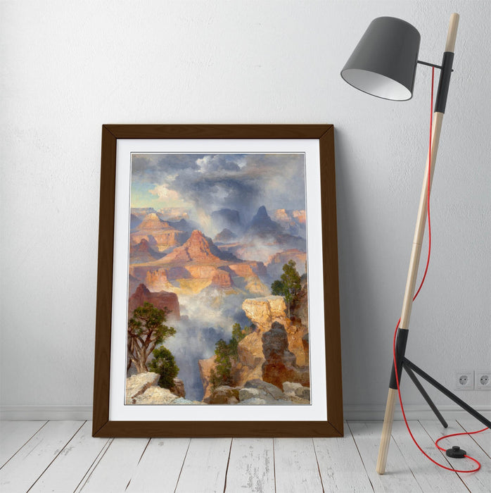 Grand Canyon Framed Art – Thomas Moran Painting | Handmade UK Frame, Matte Paper Print