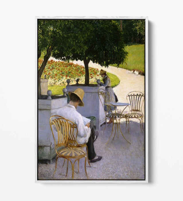 Canvas Wall Art | Handmade Float Effect Canvas Print – Orange Trees by Caillebotte