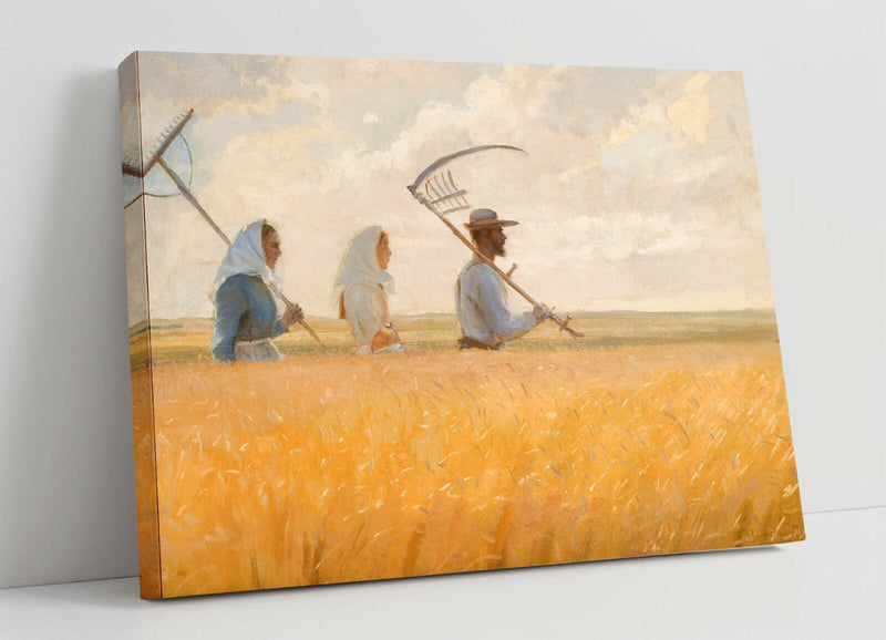Canvas Wall Art - Anna Ancher Harvest Time Painting | Framed Canvas Print