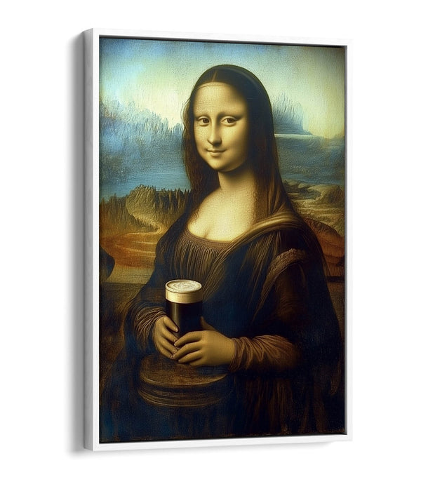 Canvas Wall Art – Mona Lisa Funny Float Effect Print on Premium Frame