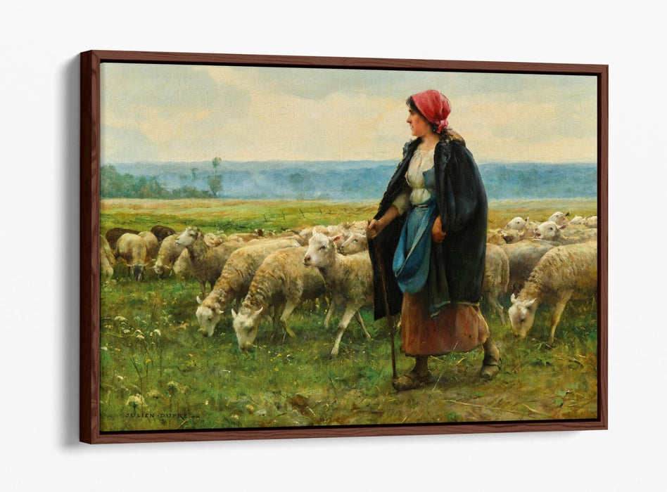 Canvas Wall Art – JULIEN DUPRE Shepherdess Float Effect Print on Premium Frame