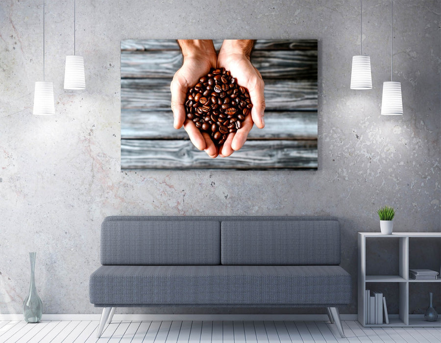 Coffee Canvas Wall Art - Handmade UK Canvas | Coffee Bean Print, Ready To Hang
