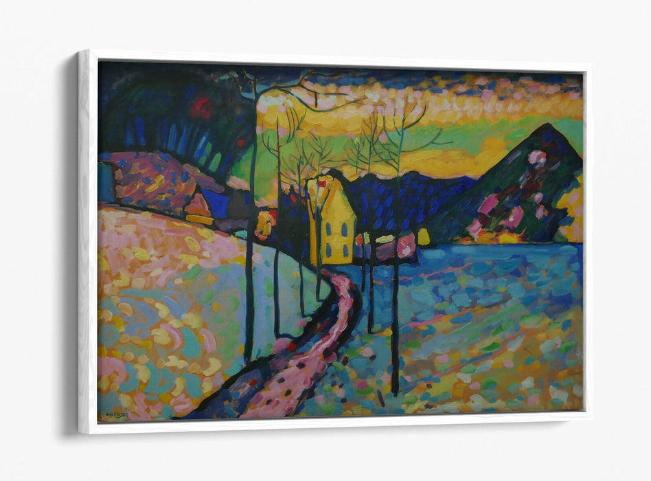 Canvas Wall Art - Kandinsky Winter Landscape | Float Effect Frame, Ready to Hang