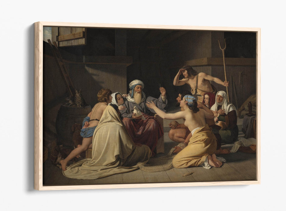 DITLEV BLUNCK, NOAH IN THE ARK -FLOAT EFFECT CANVAS WALL ART PIC PRINT
