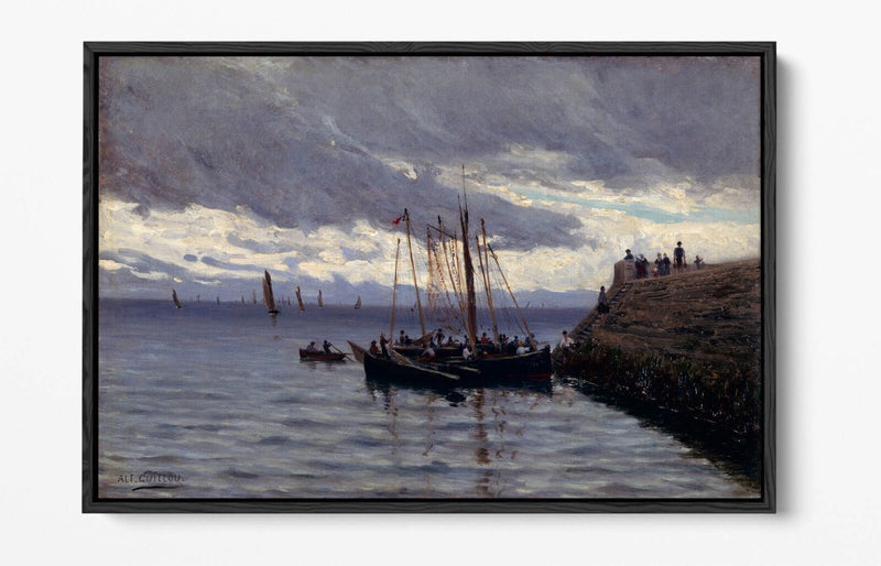Canvas Wall Art Print – Float Effect Canvas With Sardine Fishermen Design | Handmade UK