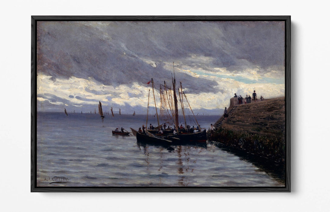 Canvas Wall Art Print – Float Effect Canvas With Sardine Fishermen Design | Handmade UK