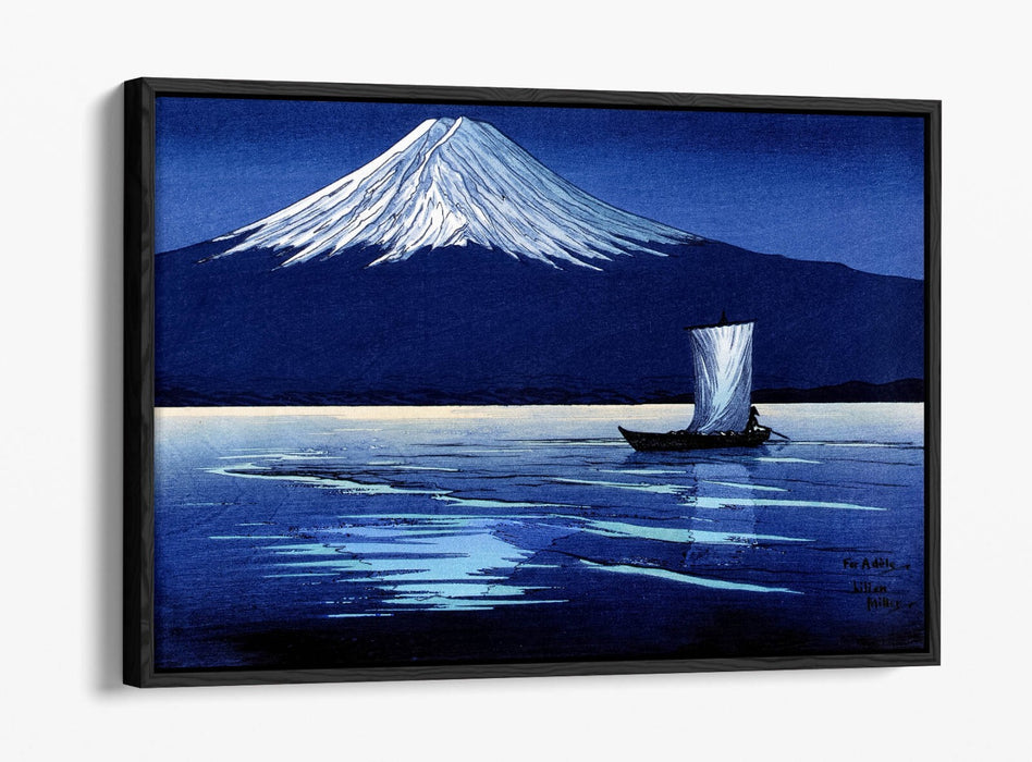 Canvas Wall Art – Moonlight On Mount Fuji | Premium Float Effect Print