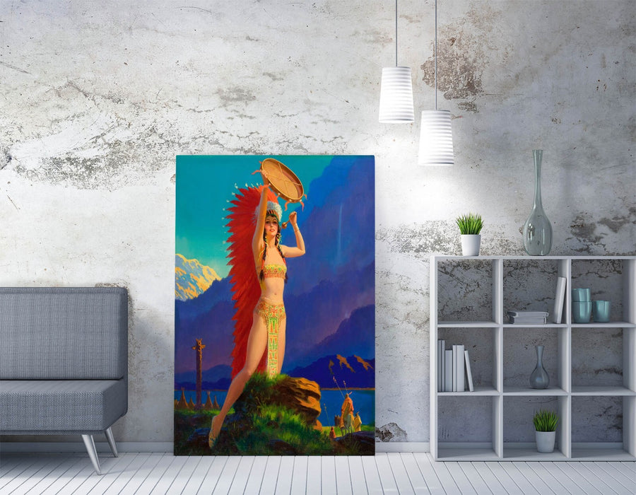 Canvas Wall Art Edward Mason Eggleston Queen Of Mountain Tribes Handmade Print Ready To Hang