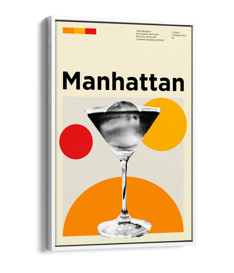 Canvas Wall Art | Funky Cocktail Poster - Float Effect Handmade Canvas Print