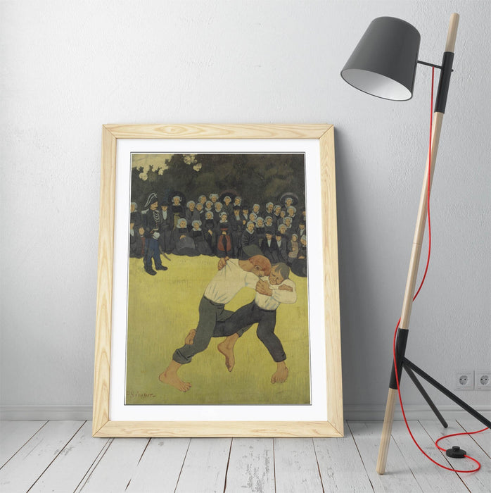 Framed Wall Art Poster Featuring Paul Serusier Breton Wrestling | Ready to Hang, UK Handmade