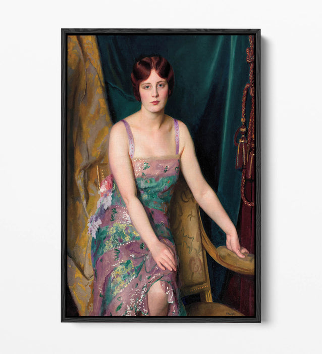 Canvas Wall Art - William McGregor Paxton Glitter Float Effect Print on Premium Frame