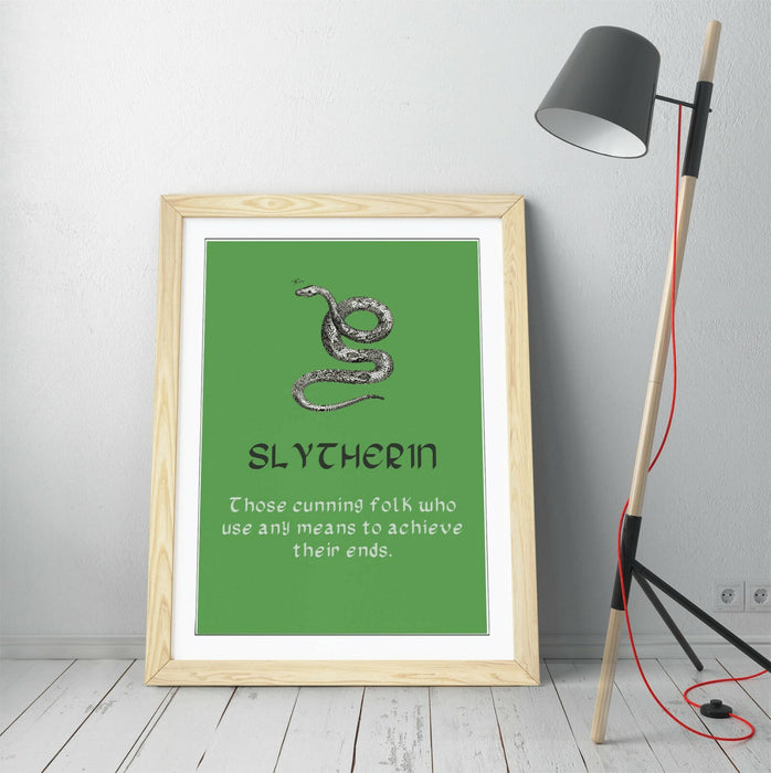 HARRY POTTER SLYTHERIN QUOTE SLOGAN HOGWARTS -FRAMED WALL ART PICTURE PRINT