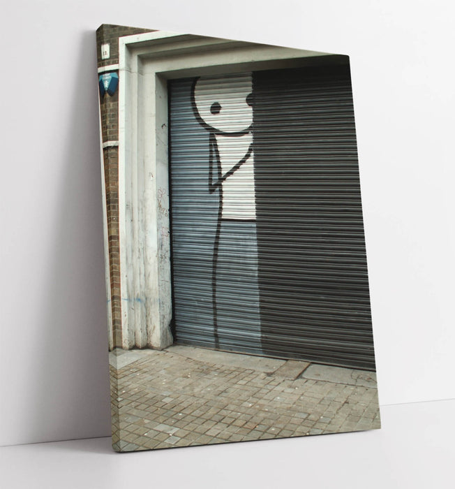 Graffiti Canvas Wall Art – Handmade Stick Man Urban Street Art on Archival Grade Canvas