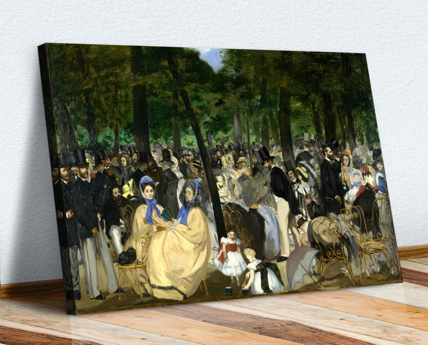 Canvas Wall Art - Edouard Manet Music in the Tuileries Print on Archival Grade Canvas