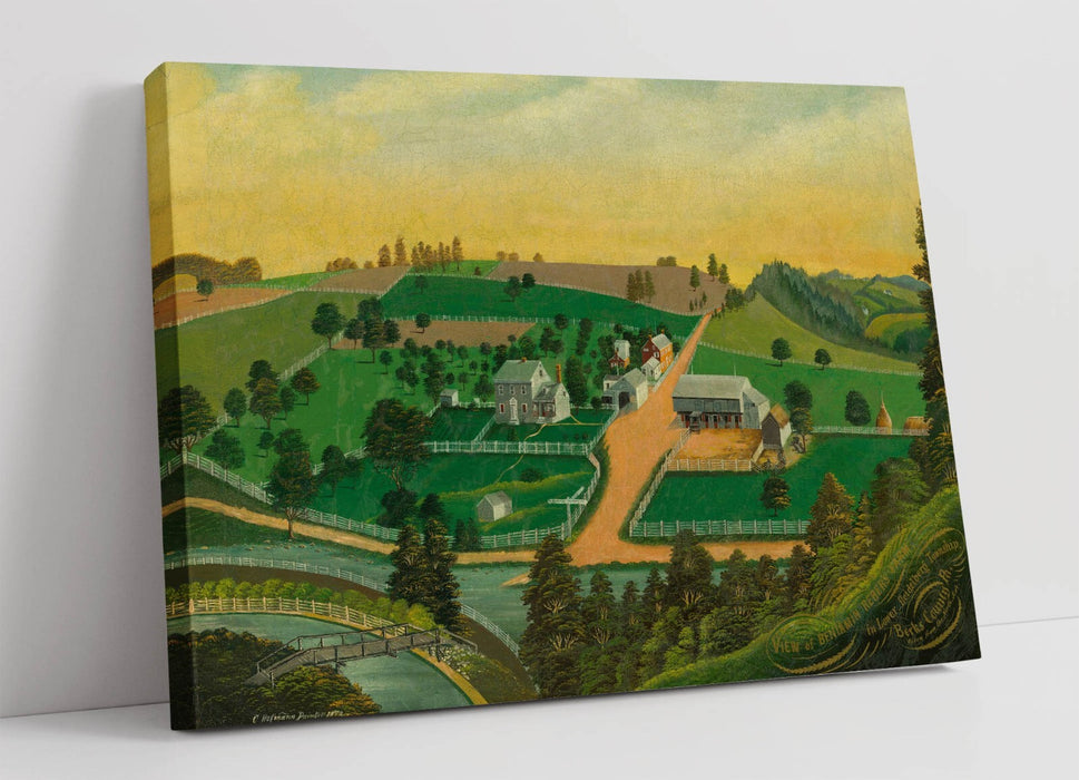 Canvas Wall Art - Charles Hofmann Benjamin Reber's Farm Landscape Print | Handmade UK