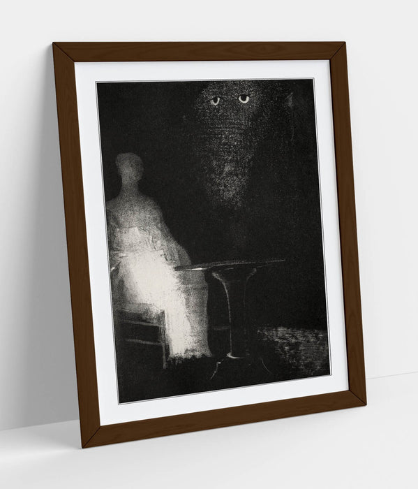 Framed Wall Art - Odilon Redon Haunted House Painting | UK Handmade Wood Grain Frame