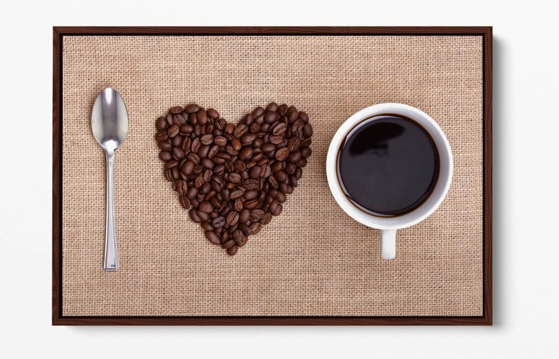 Coffee Canvas Wall Art - Handmade Float Effect Canvas Wall Decor Print