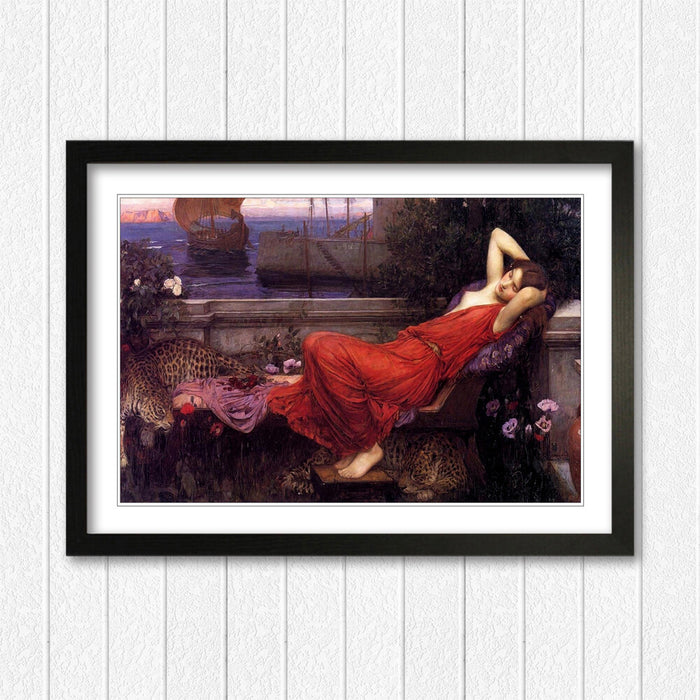JOHN WILLIAM WATERHOUSE ARIADNE FRAMED ART POSTER PAINTING PRINT 4 SIZES