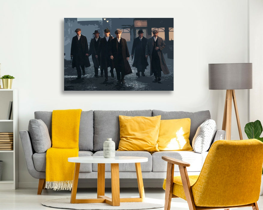 Peaky Blinders MEAN BUSINESS  CANVAS WALL ART PICTURE 30MM DEEP FRAMED PRINT