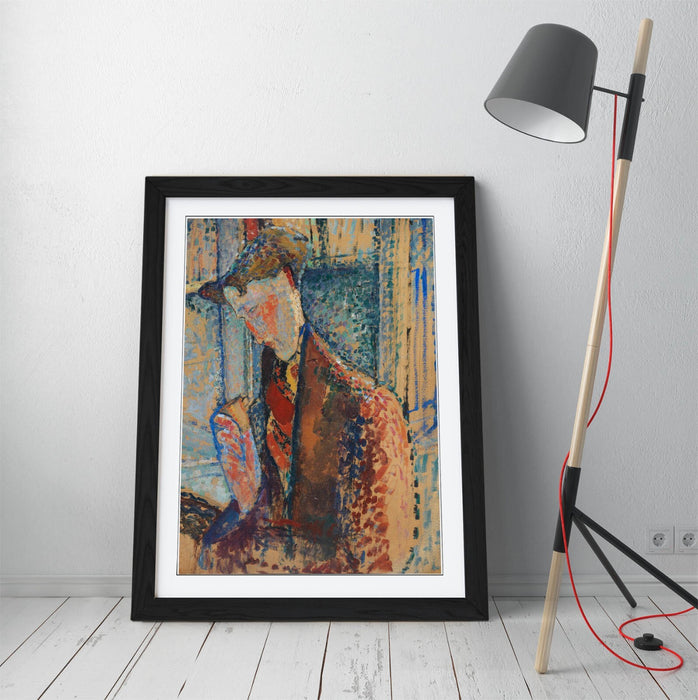 Framed Wall Art - Amedeo Modigliani Reverie Poster Print | Handmade UK Woodgrain Frame