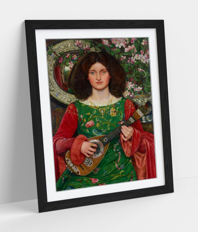 Framed Wall Art - Frederick Sandys Melody Print | Handmade UK Woodgrain Frame