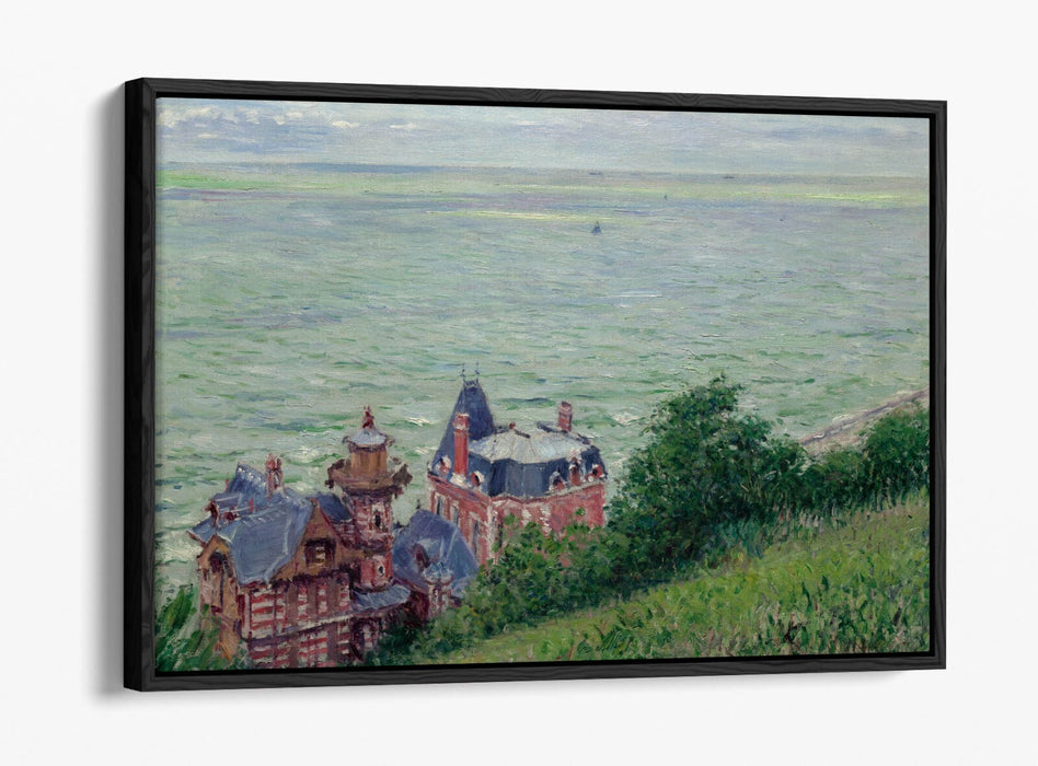 GUSTAVE CAILLEBOTTE, VILLAS AT TROUVILLE -FLOAT EFFECT CANVAS WALL ART PRINT