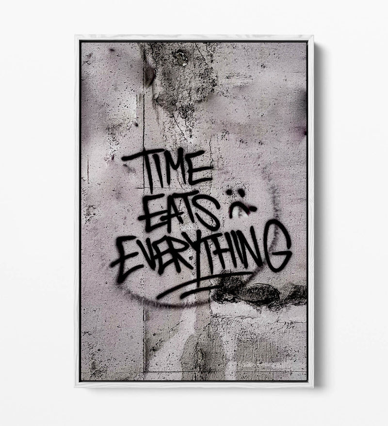 Canvas Wall Art – Graffiti Quote Print With Float Effect Canvas & Premium Frame