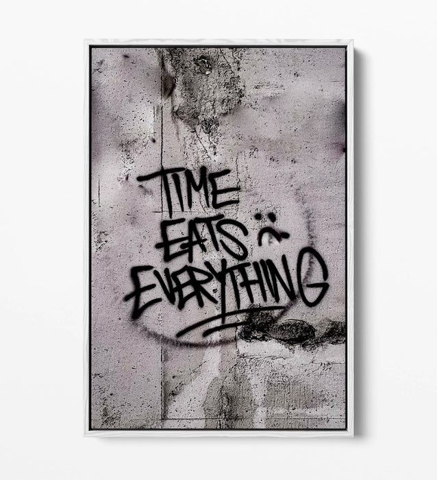 Canvas Wall Art – Graffiti Quote Print With Float Effect Canvas & Premium Frame
