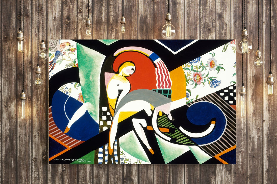 Abstract Canvas Wall Art – Thunder Storm Artwork | Framed Canvas Print Ready to Hang