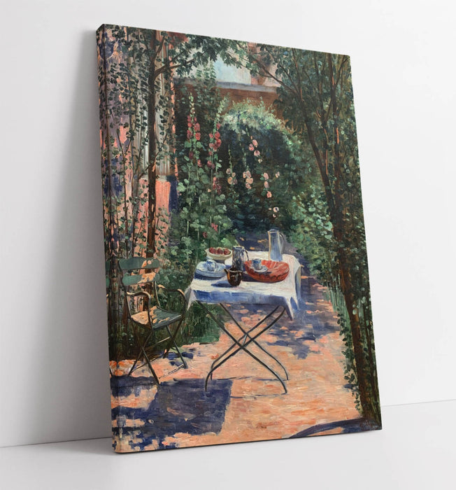 GEORGETTE AGUTTE, CAFE IN THE GARDEN -CANVAS WALL ARTWORK PICTURE PRINT