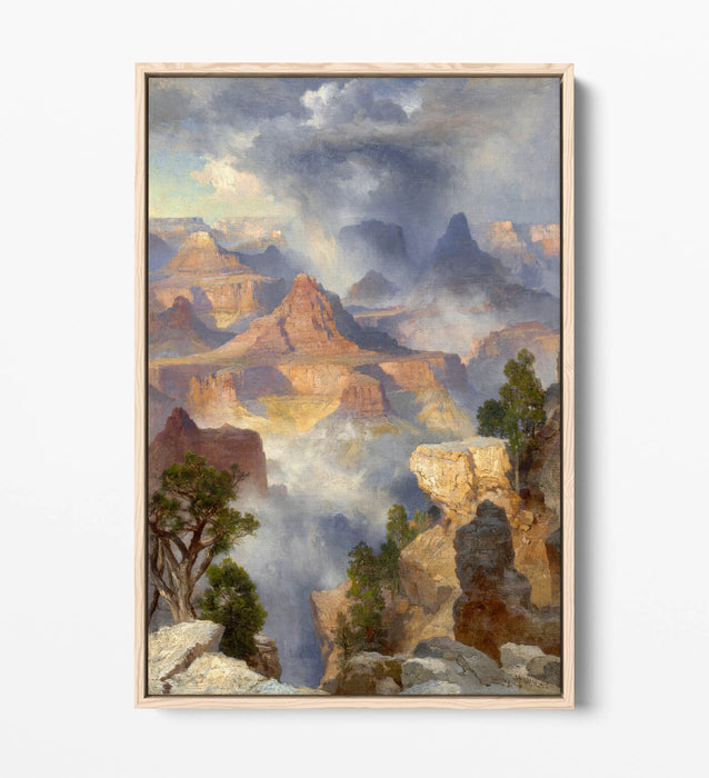 THOMAS MORAN, GRAND CANYON COLORADO RIVER-FLOAT EFFECT CANVAS WALL ART PIC PRINT
