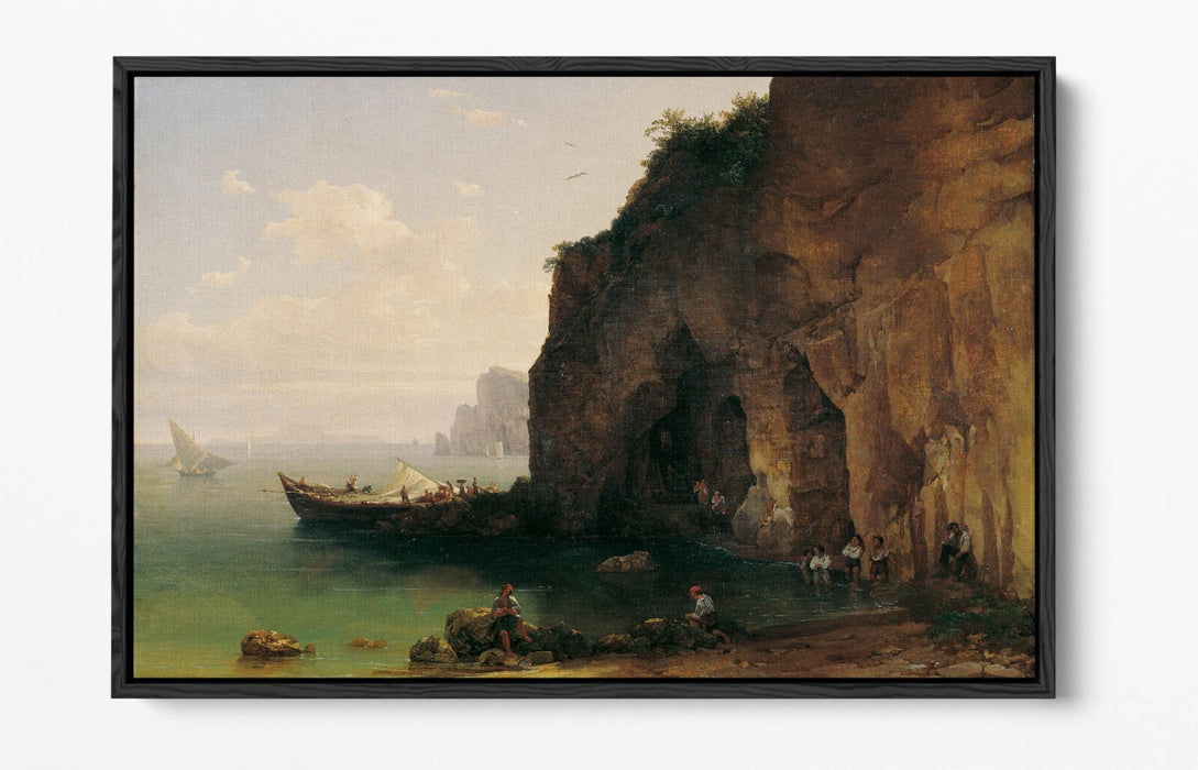 Float Effect Canvas Art – Sorrento Coast Print on Handmade MDF Frame | Vibrant Color Canvas