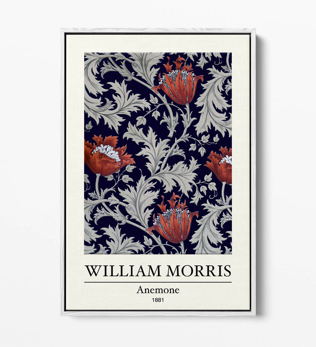 Canvas Art Print – William Morris Print With Float Effect Frame | Handmade UK Canvas