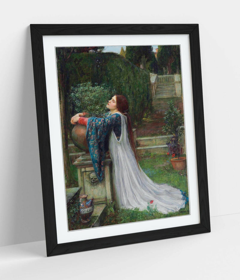 Framed Art Poster – Isabella And Basil Print With Woodgrain Frame Finish