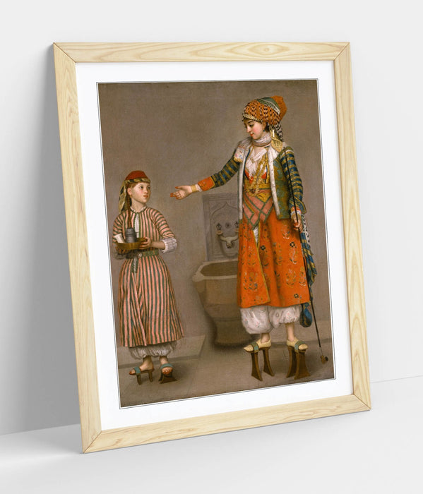 Framed Wall Art - Jean-Etienne Liotard Turkish Dress Poster Print | Handmade Wall Decor