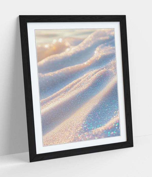 Framed Wall Art – Iridescent Sparkly Sand Poster Print | Handmade UK Frames