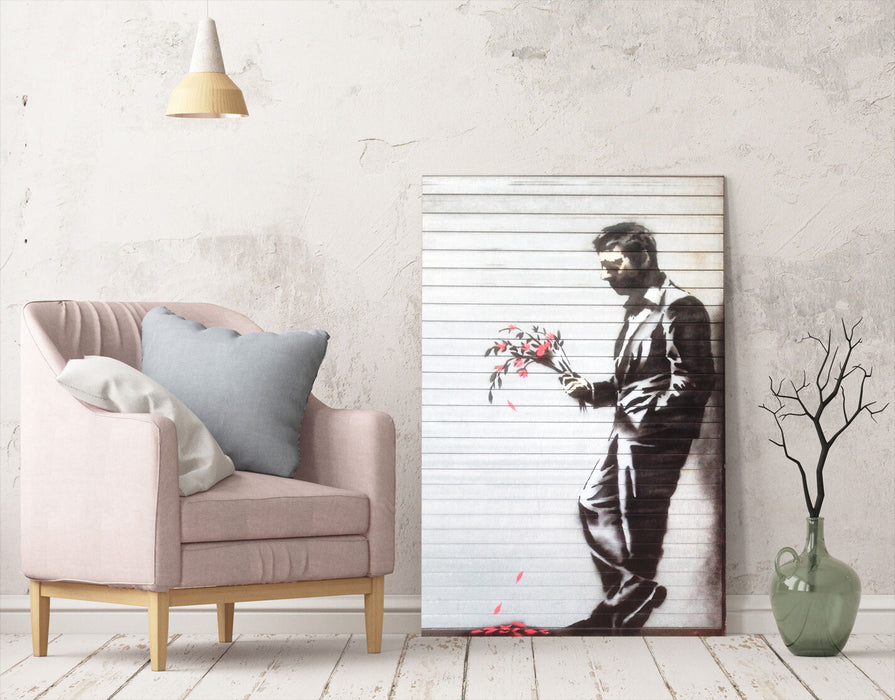 BANKSY CANVAS STREET WALL ART PRINT ARTWORK  PREMIUM VARNISHED HUSTLER