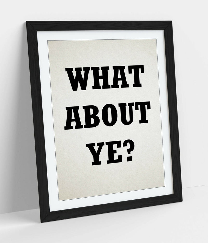Framed Wall Art - Irish Derry Slang Quote Poster With Woodgrain Frame