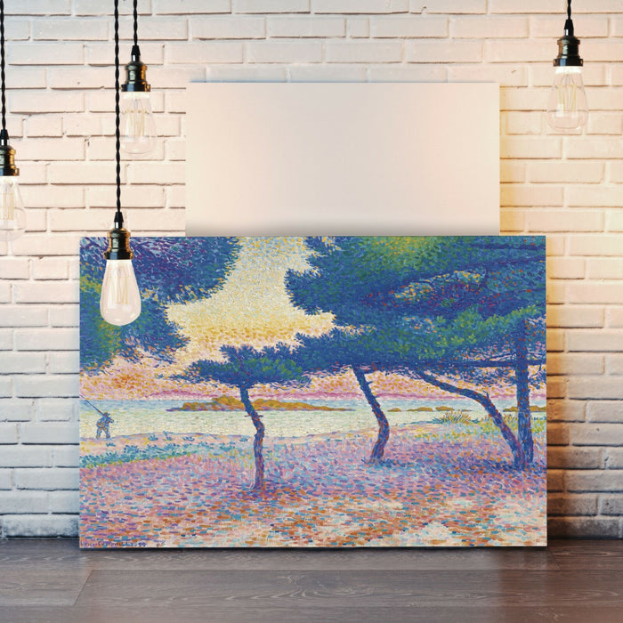 CANVAS WALL ART ARTWORK FRAMED PRINT Henri Edmond Cross Saint-Clair Beach multi