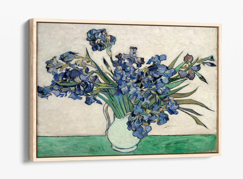 VINCENT VAN GOGH "IRISES" 1890 -FLOAT EFFECT CANVAS ART PRINT- FAMOUS PAINTING