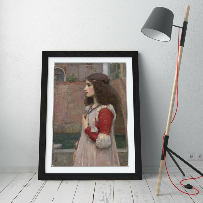 JOHN WILLIAM WATERHOUSE, JULIET -ART FRAMED POSTER PICTURE PRINT ARTWORK- BEIGE