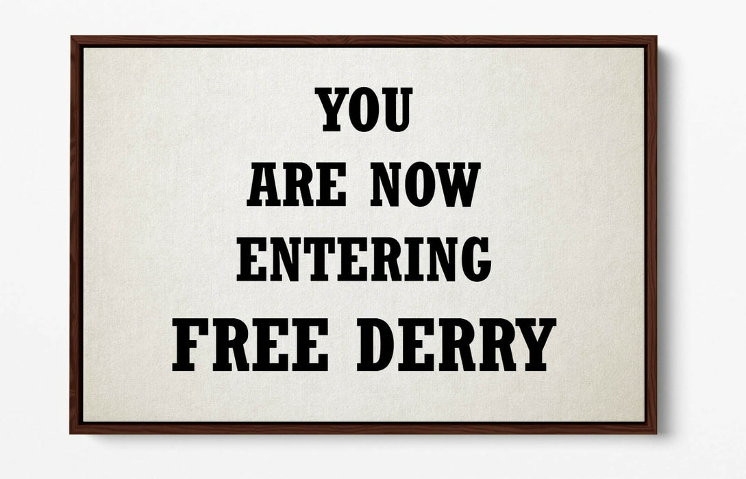 FREE DERRY CORNER, DERRY GIRLS  -FLOAT EFFECT CANVAS ART PRINT