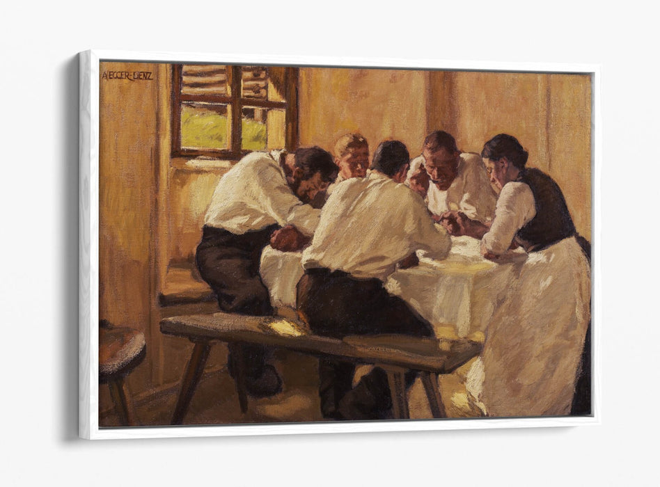Float Effect Canvas Art - ALBIN EGGER-LIENZ Lunch | Handmade UK Canvas Wall Art