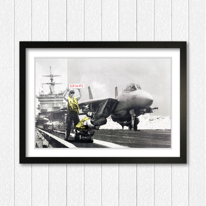 Banksy Framed Poster – Urban Street Art Graffiti Wall Art with UK Handmade Frame