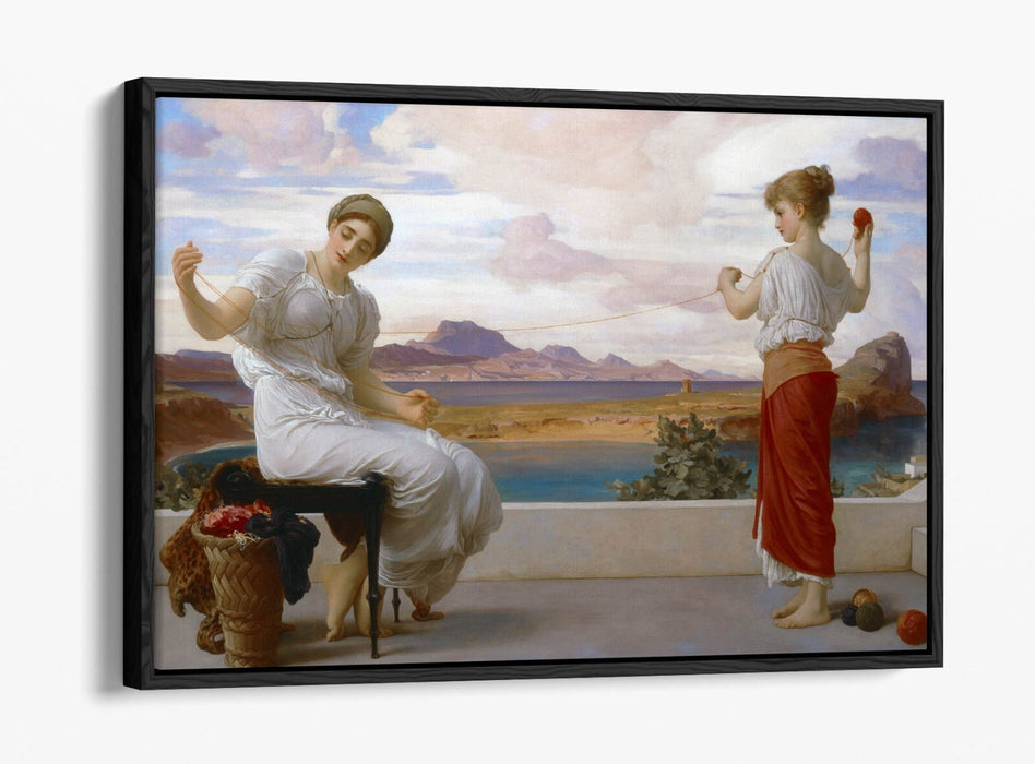 Float Effect Canvas Art - Winding The Skein Print | Premium 30mm Deep Frame