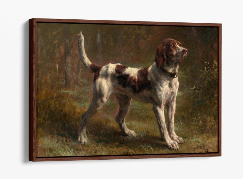 Canvas Wall Art - Rosa Bonheur Limier Briquet Hound | Float Effect Handmade Print