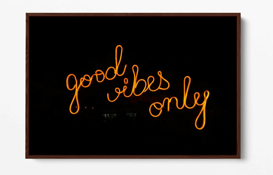 Neon Sign Wall Art - Orange Glow Sign Decoration on Float Effect Canvas