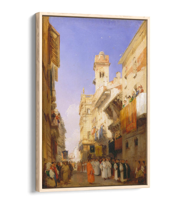 RICHARD PARKES BONINGTON, VERONA -FLOAT EFFECT CANVAS WALL ART PIC PRINT